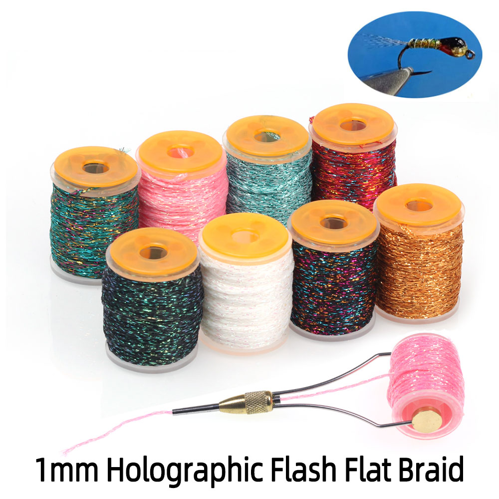 Fishing Equipment Bundle - 10 m/bobine 1mm Flash holographique plat