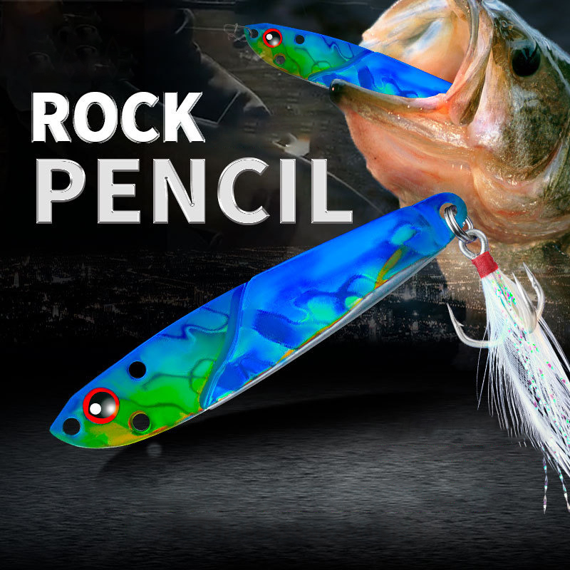 Jig Head Lure - 1PC Leurre Métallique 3D pour Pêche