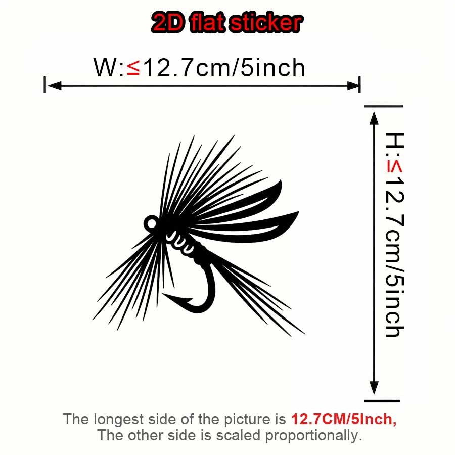 Fishing Equipment Fly - Autocollant vinyle imperméable pour la pêche