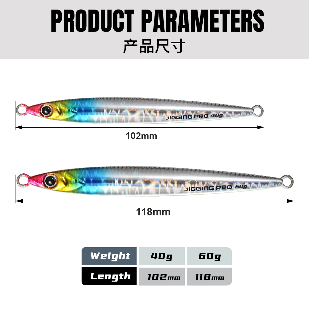 JIGGING PRO 40g 60g Slide Stic - Jig Head Lure avis et prix