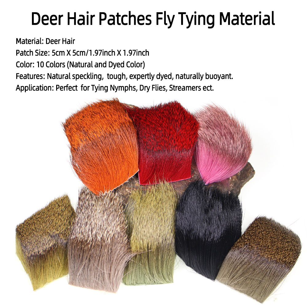 1PC 5cm X 5cm naturel et teint - Fishing Equipment Fly avis et prix